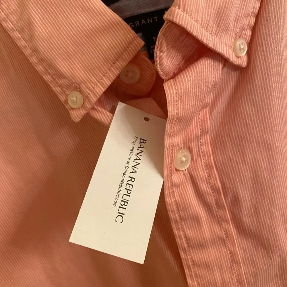 NWT Banana Republic Men's Custom 078 Wash Shirt Grant Fit - Medium